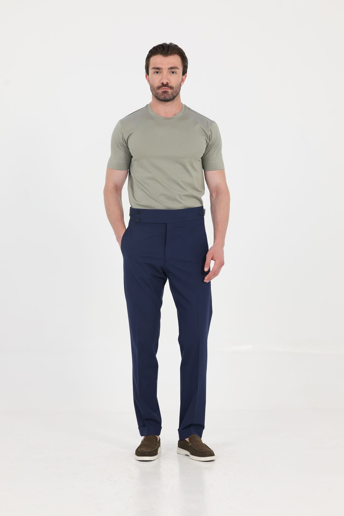 Çağla Yeşili %100 Pamuk Regular Fit Bisiklet Yaka Basic T-Shirt
