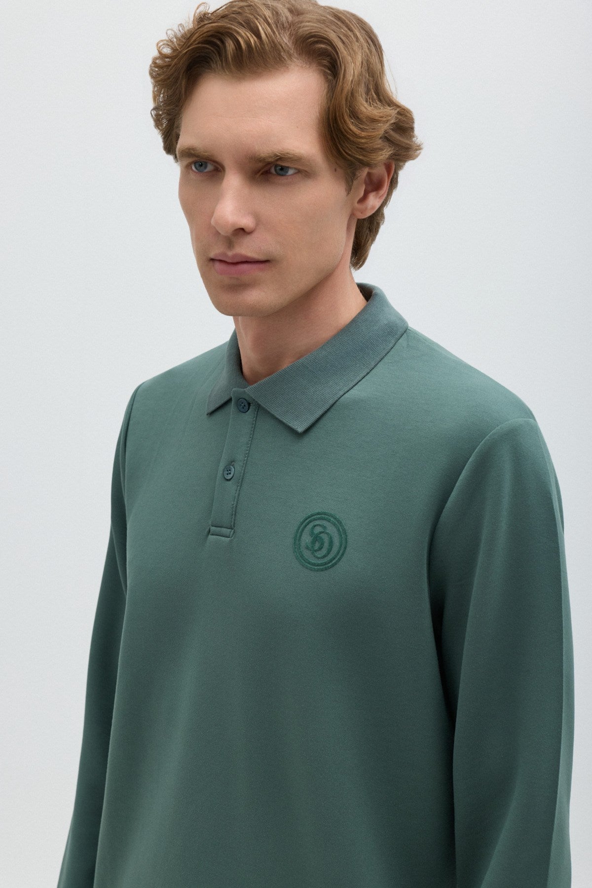 Çağla Yeşili POLO YAKA SWEAT