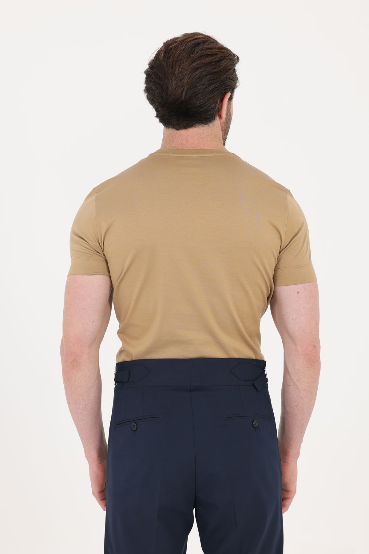 Camel %100 Pamuk Regular Fit Bisiklet Yaka Basic T-Shirt