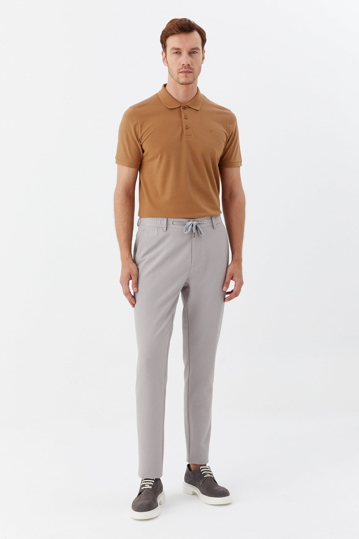 Cappuccino %100 Pamuk Regular Fit Klasik Polo Yaka T-Shirt