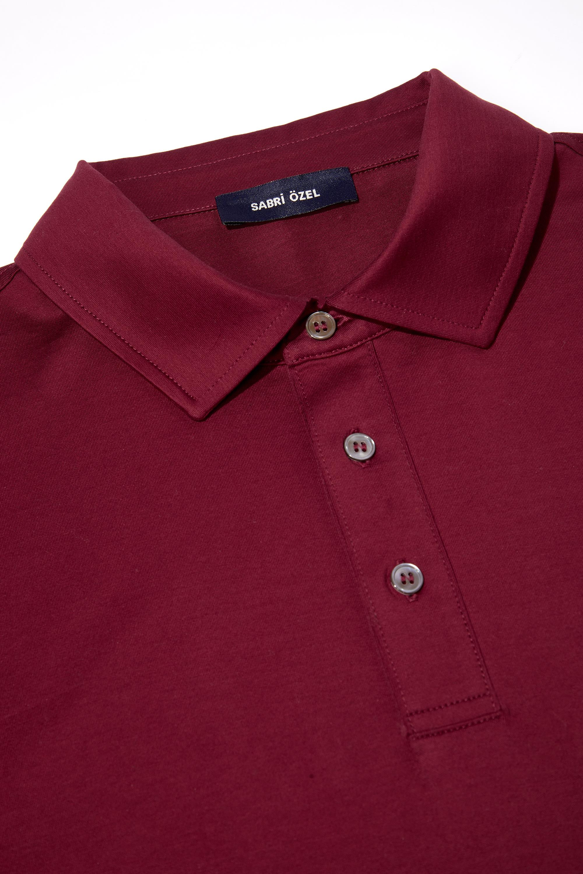 Kırmızı %100 Pamuk Regular Fit Cepli Polo Yaka T-Shirt