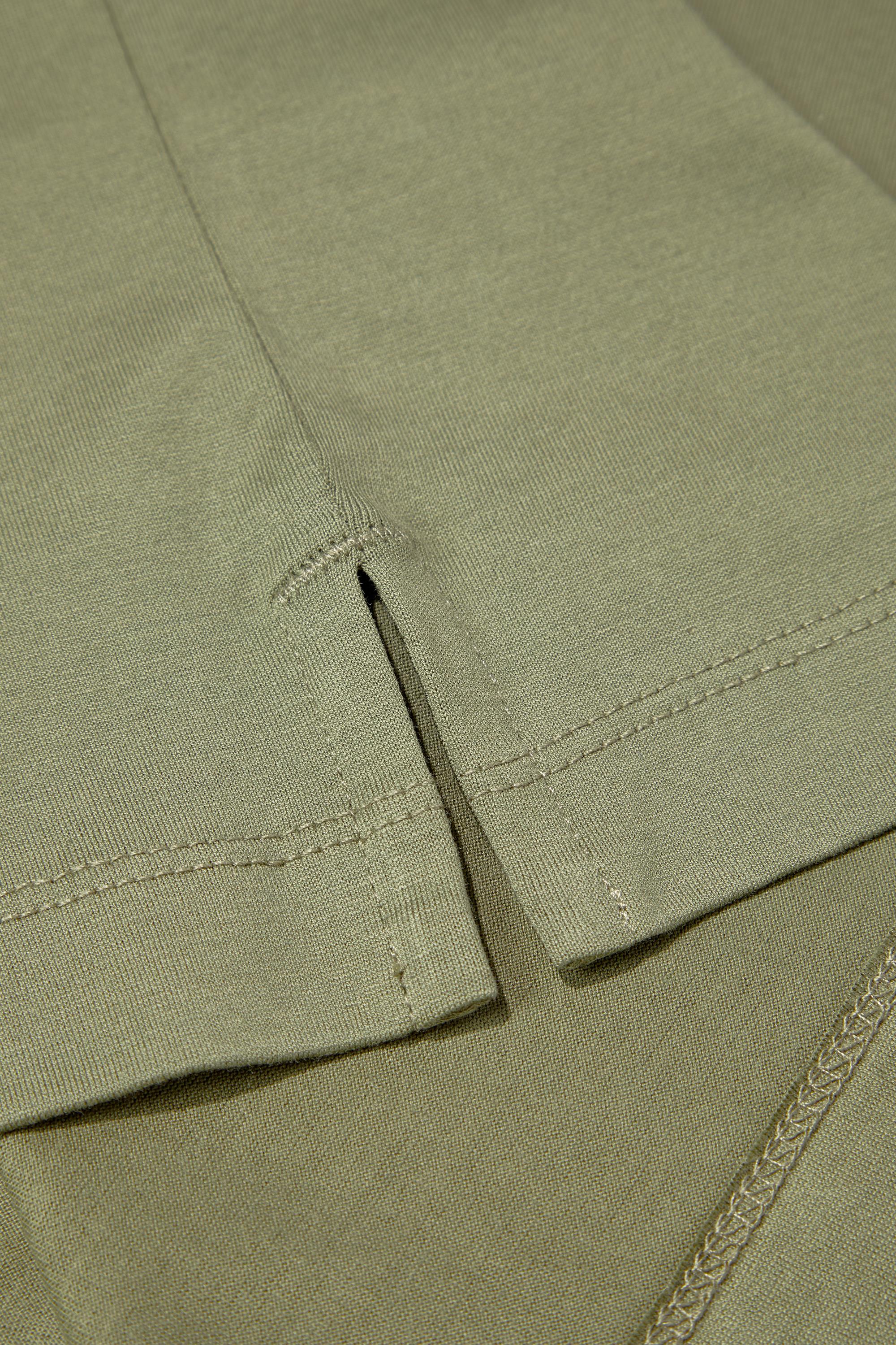 Yeşil %100 Pamuk Regular Fit Cepli Polo Yaka T-Shirt