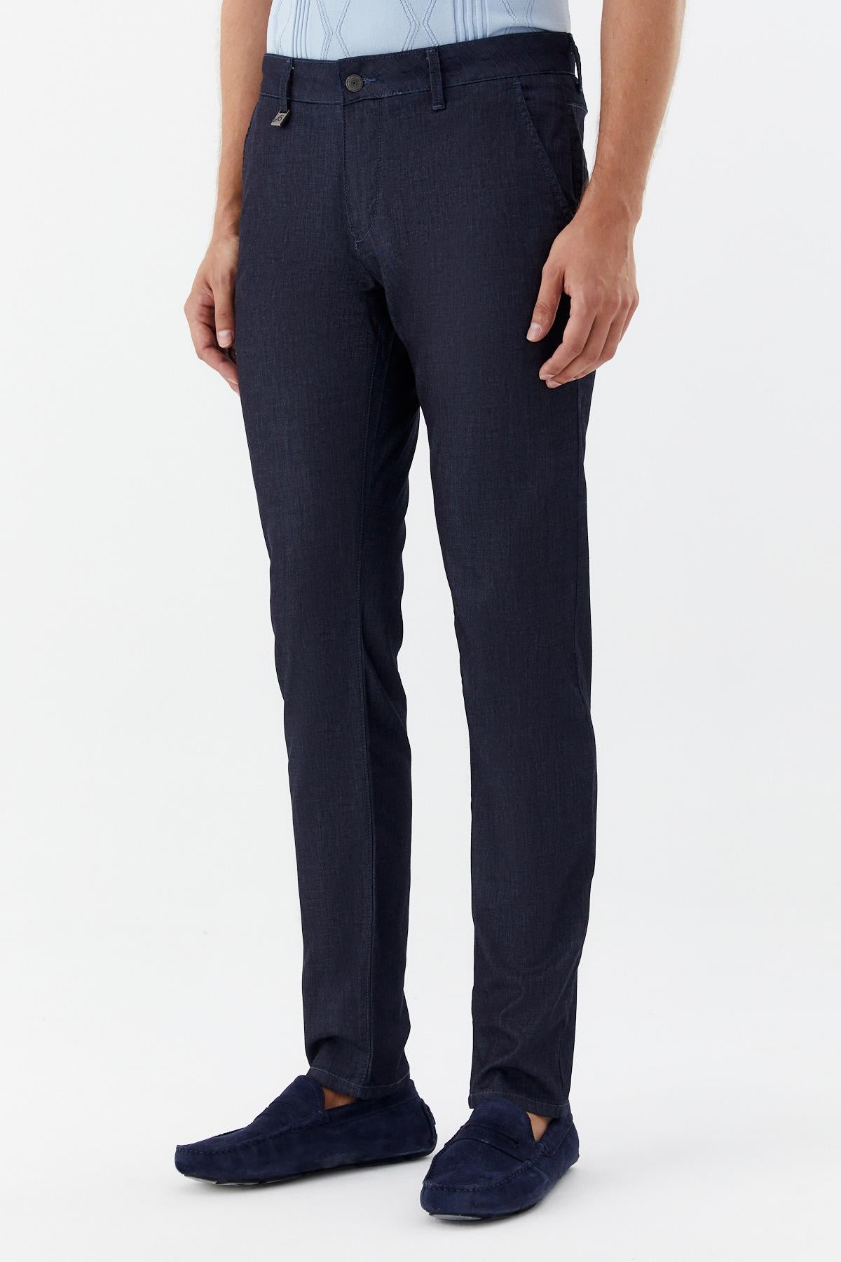 Chino Erkek Denim İndigo
