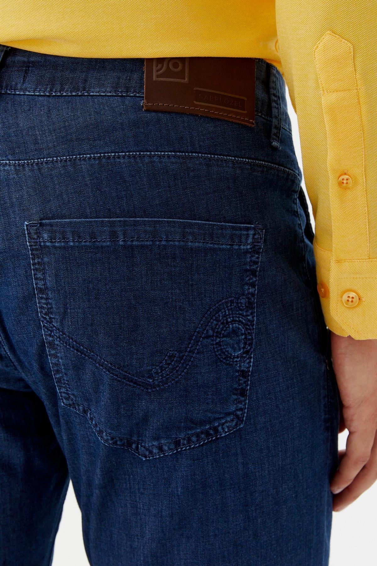 Chino Erkek Denim Mavi