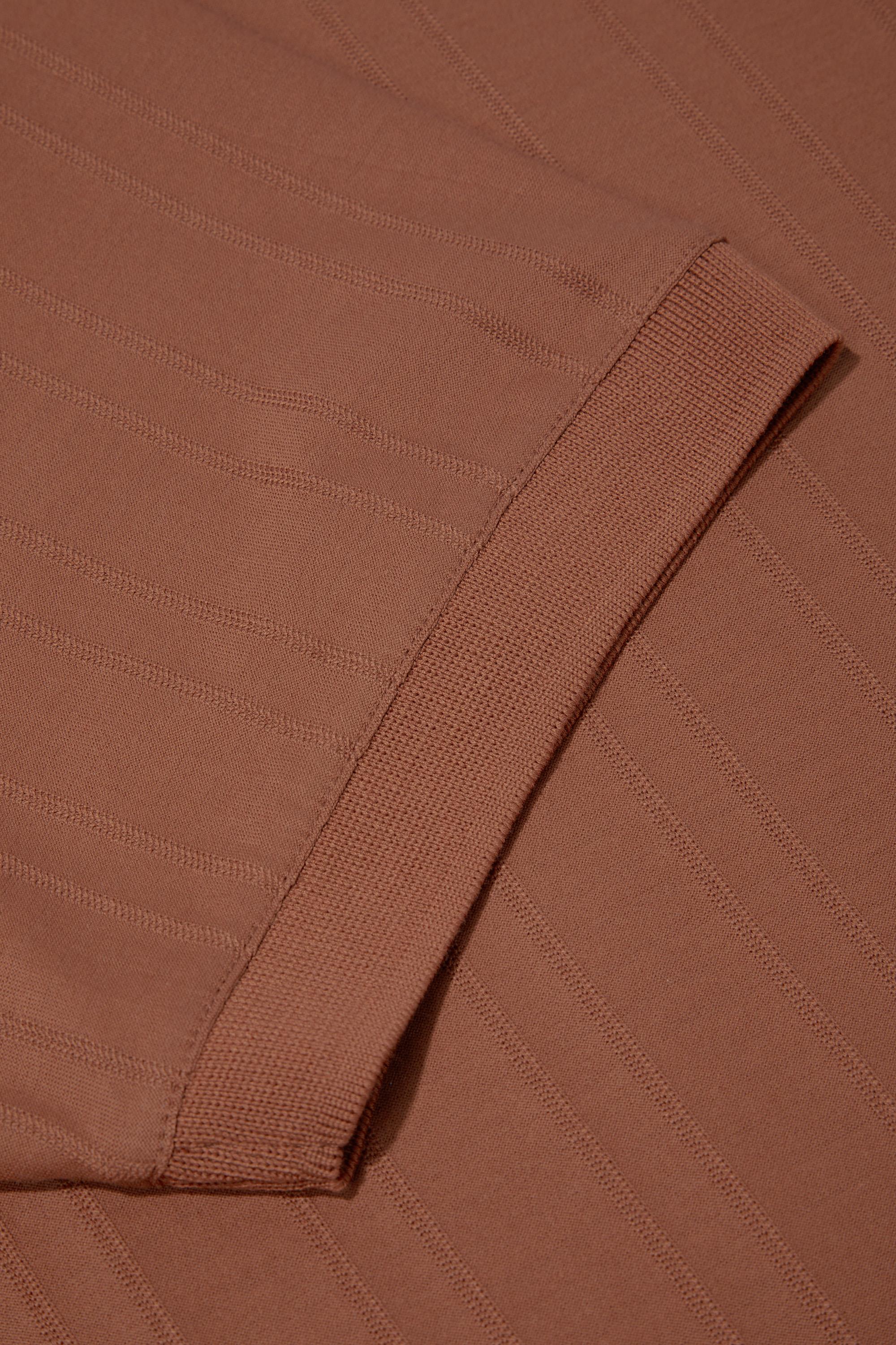 Tarçın %100 Pamuk Regular Fit Jakar Desenli Polo Yaka T-Shirt