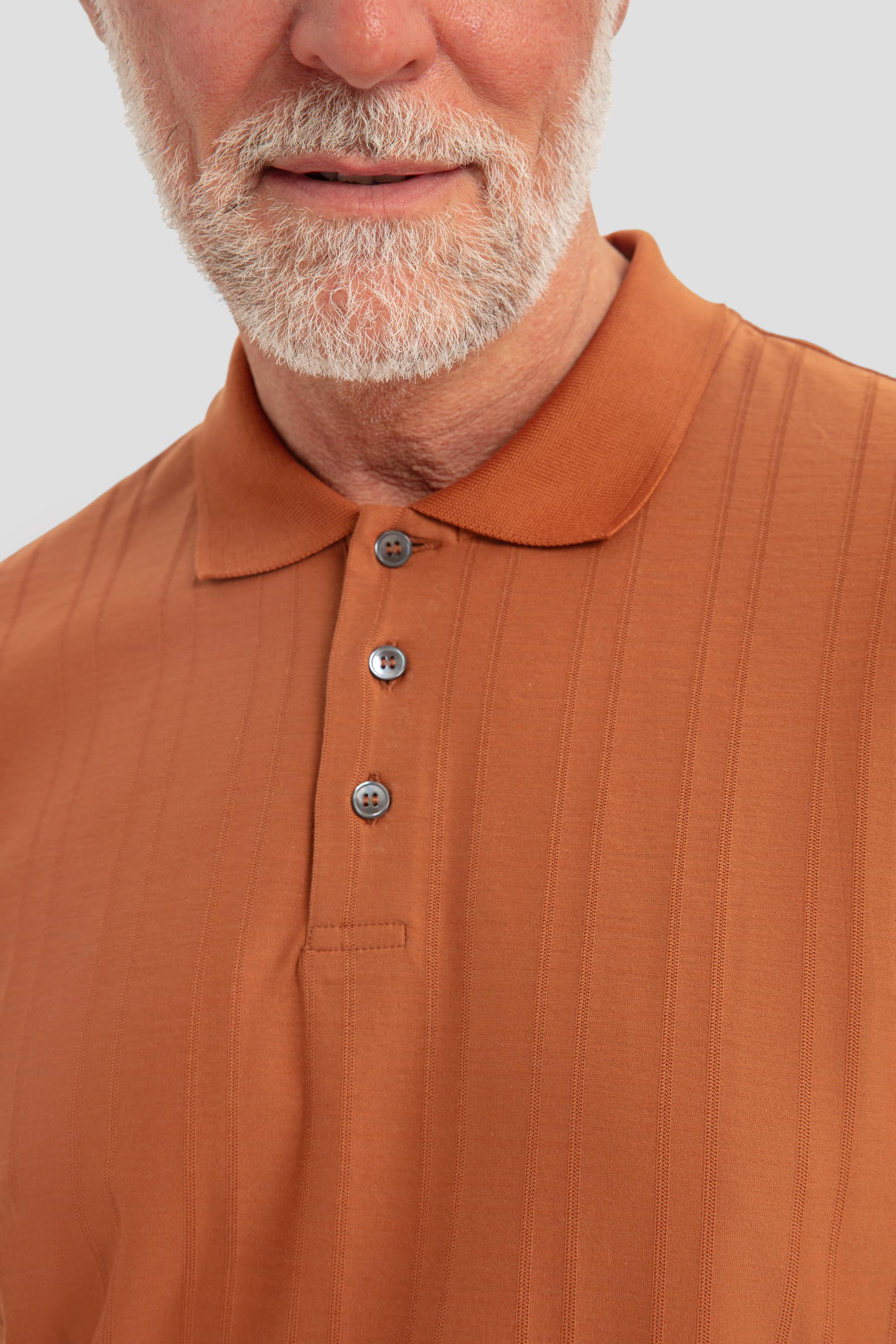 Tarçın %100 Pamuk Regular Fit Jakar Desenli Polo Yaka T-Shirt