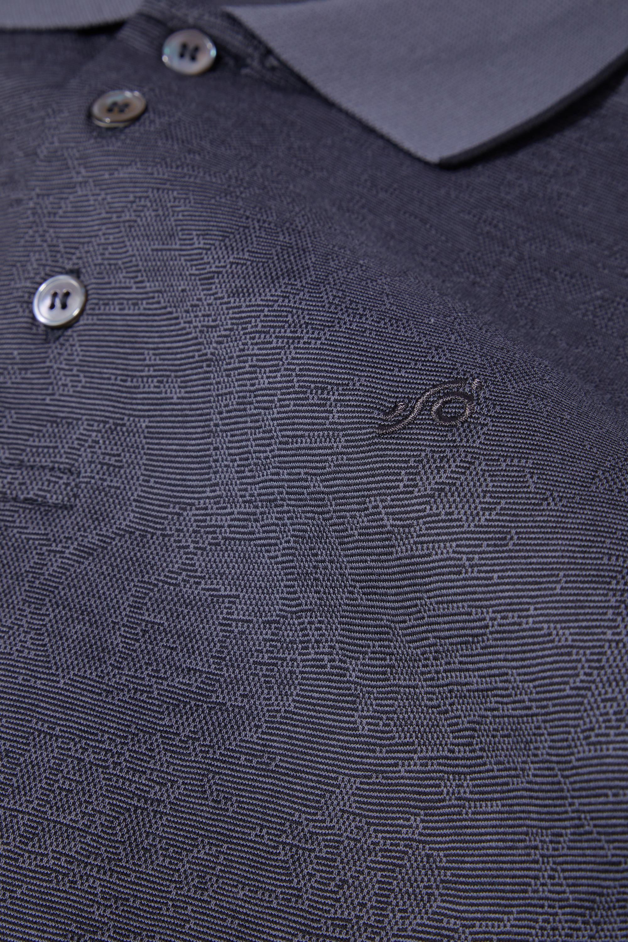 Füme %100 Pamuk Regular Fit Desenli Polo Yaka T-Shirt