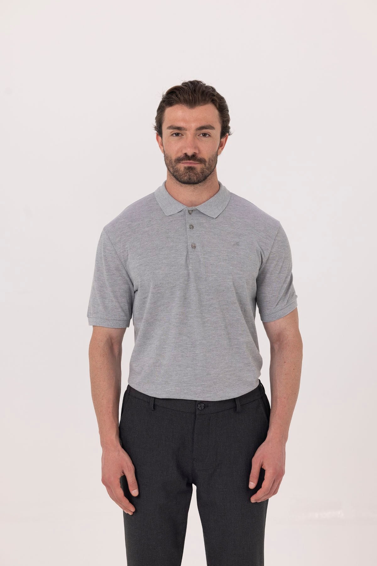 Gri Melanj 30/1 Tek Toplama Pike Polo