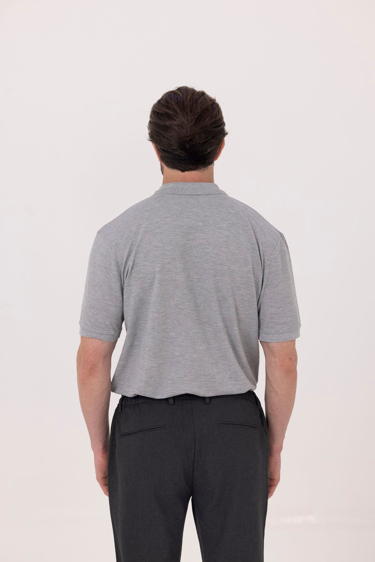 Gri Melanj 30/1 Tek Toplama Pike Polo