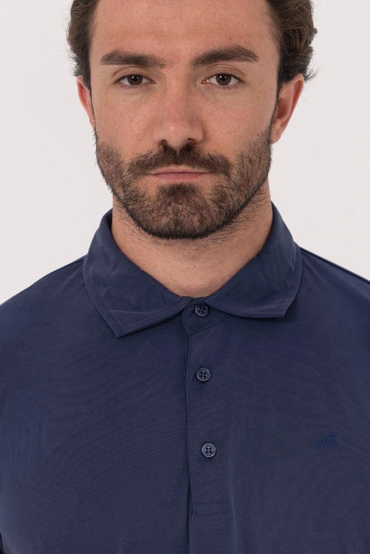 Lacivert Modal Polo Yaka T-Shırt