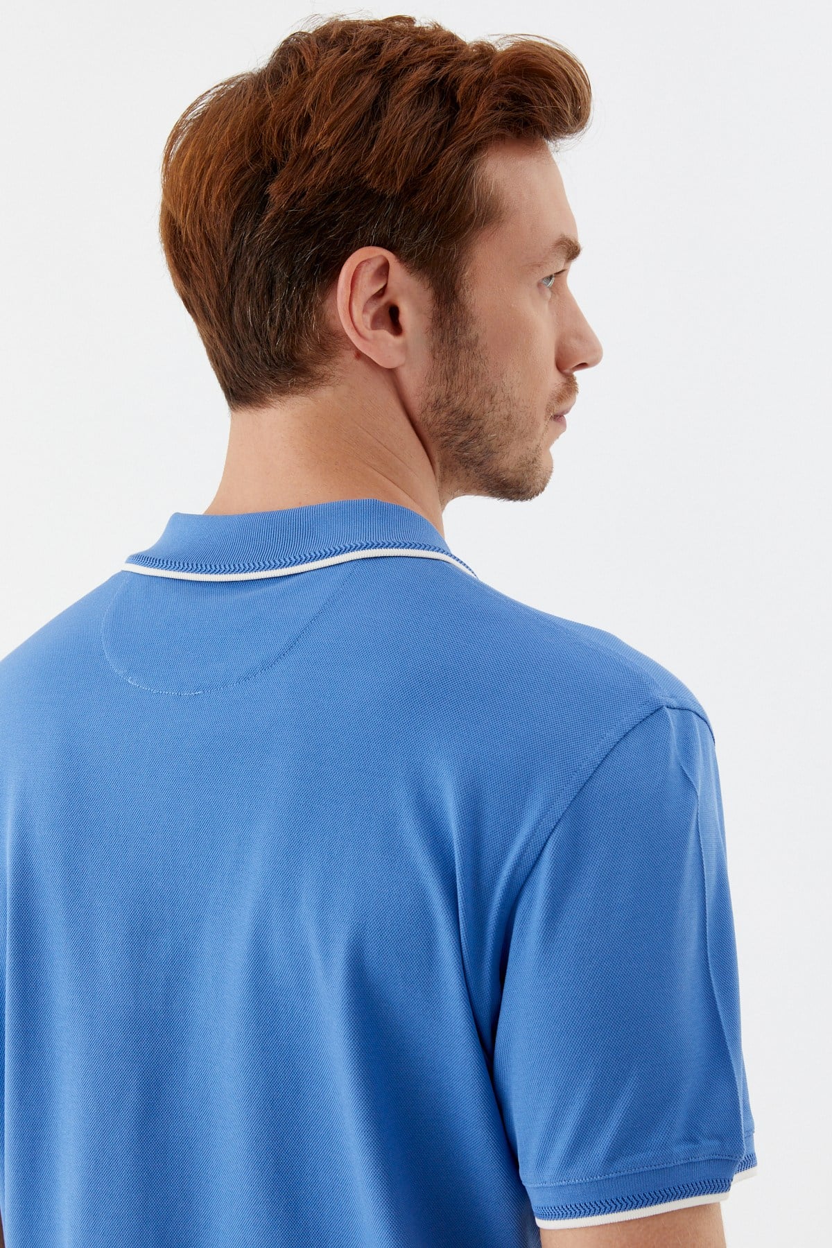 Mavi Regular Fit %100 Pamuk Fermuarlı Polo Yaka T-Shirt