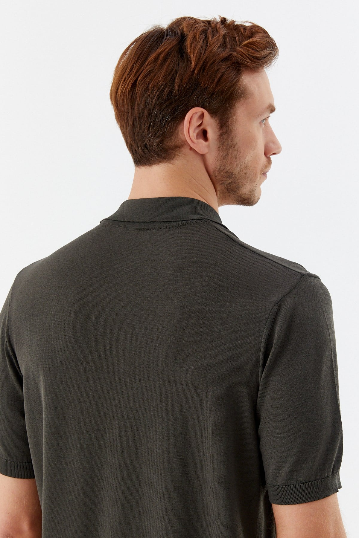 Haki Reglan Polo Yaka Triko Gömlek