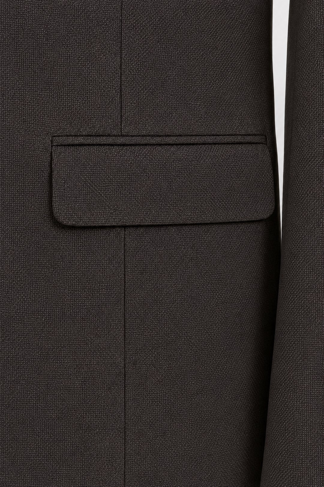 Kahve Slim Fit Normal Bel 6 Drop Mono Yaka Takım Elbise