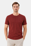 Tile Red SUPERFINE MERCERIZED COTTON T-SHIRT