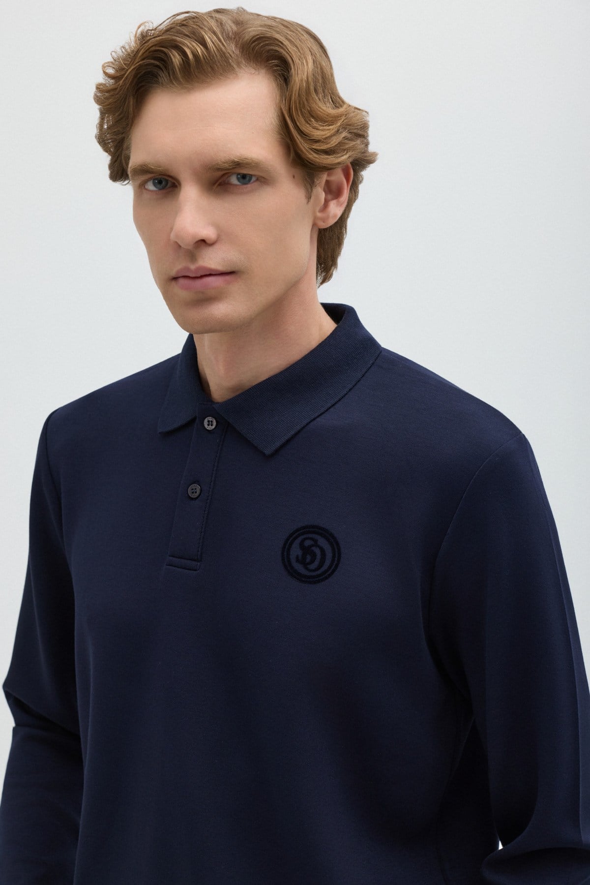Koyu Lacivert POLO YAKA SWEAT