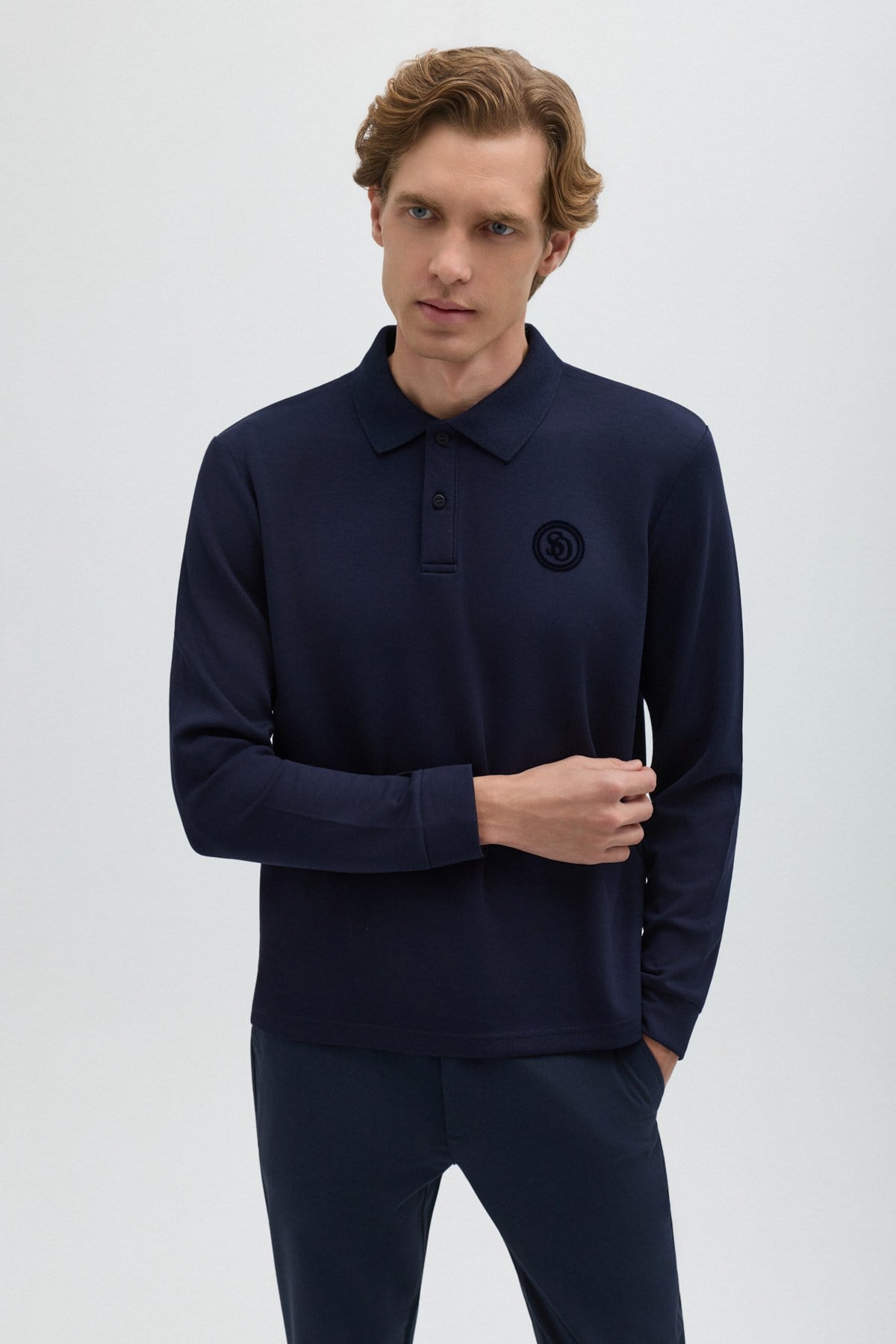 Koyu Lacivert POLO YAKA SWEAT