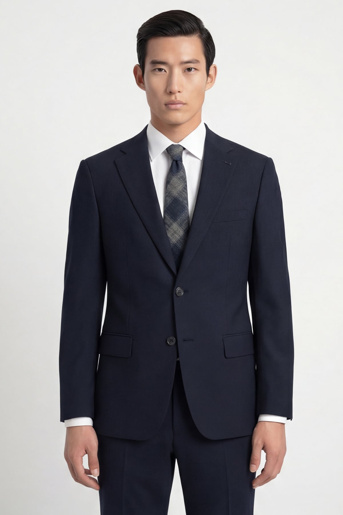 Giotelli Erkek Koyu Lacivert Dar Kesim Slim Fit Viskon Dokuma Normal Bel 4 Drop Takım Elbise
