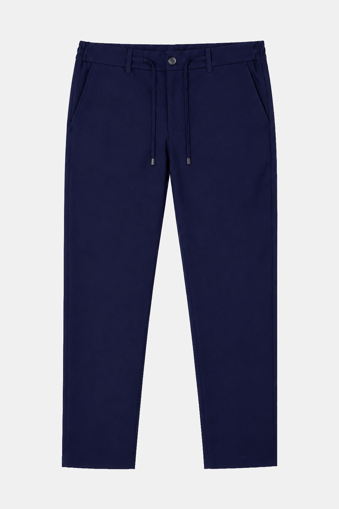 Lacivert Slim Fit Bel Bağcıklı Paraşüt Pantolon