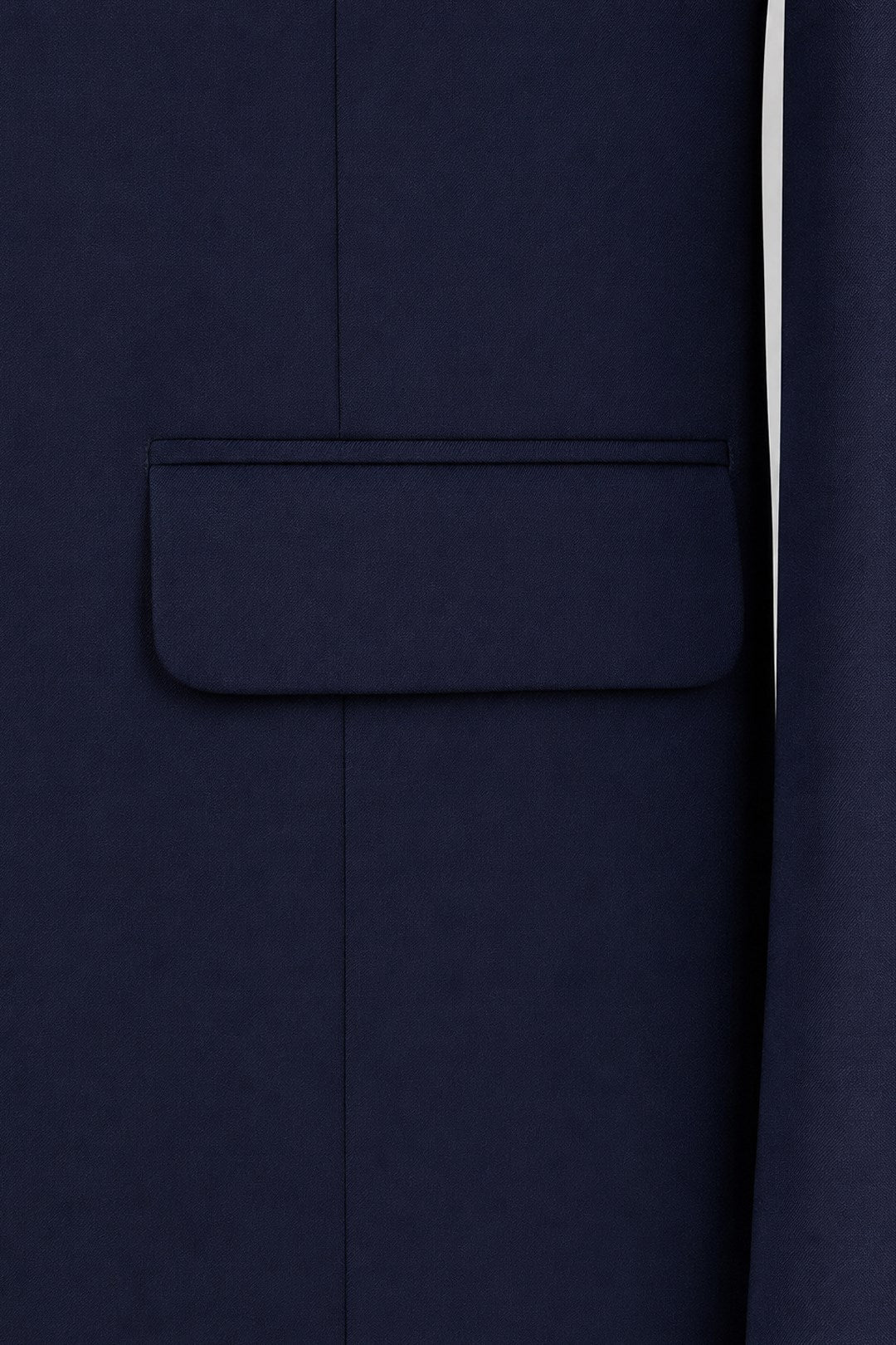 Lacivert Slim Fit Düz Paça 6 Drop Mono Yaka Klasik Takım Elbise