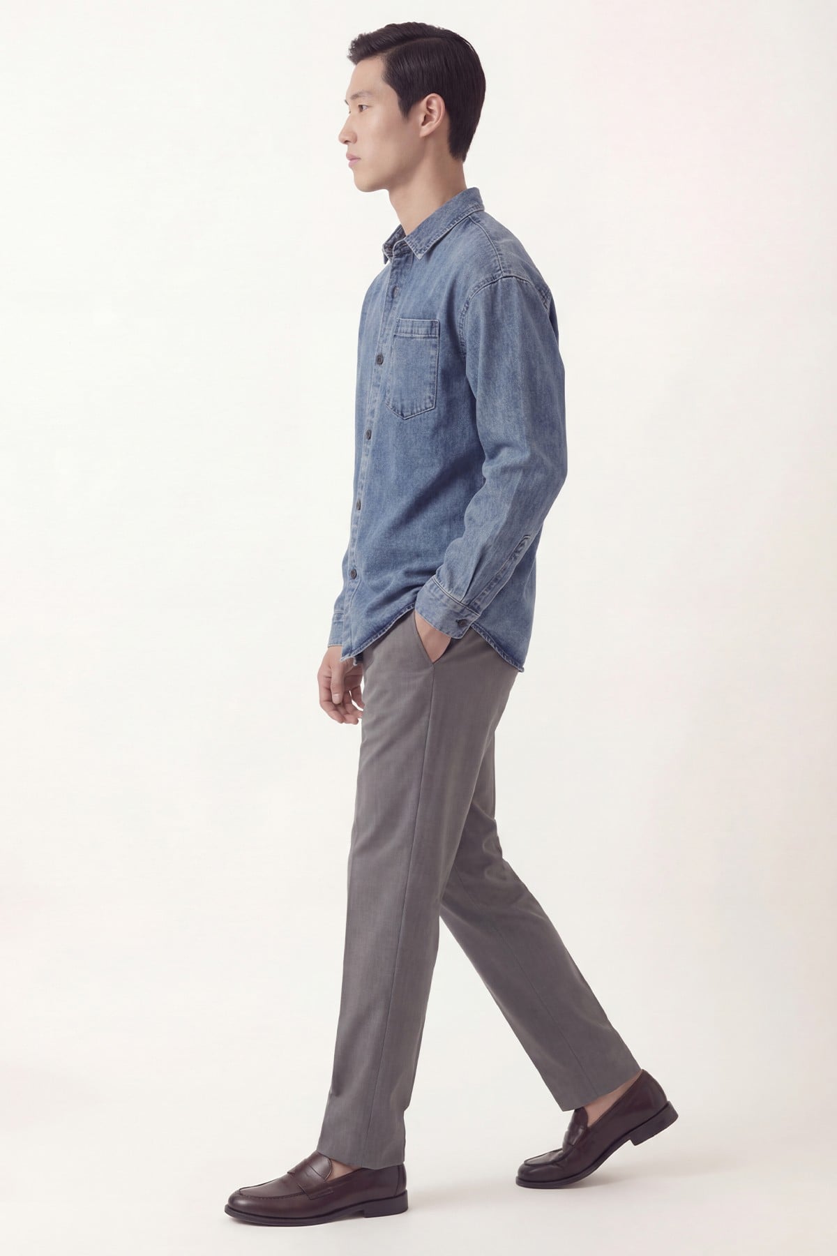 Mavi Regular Fit Pamuk Cepli Uzun Kollu Denim Ceket Gömlek