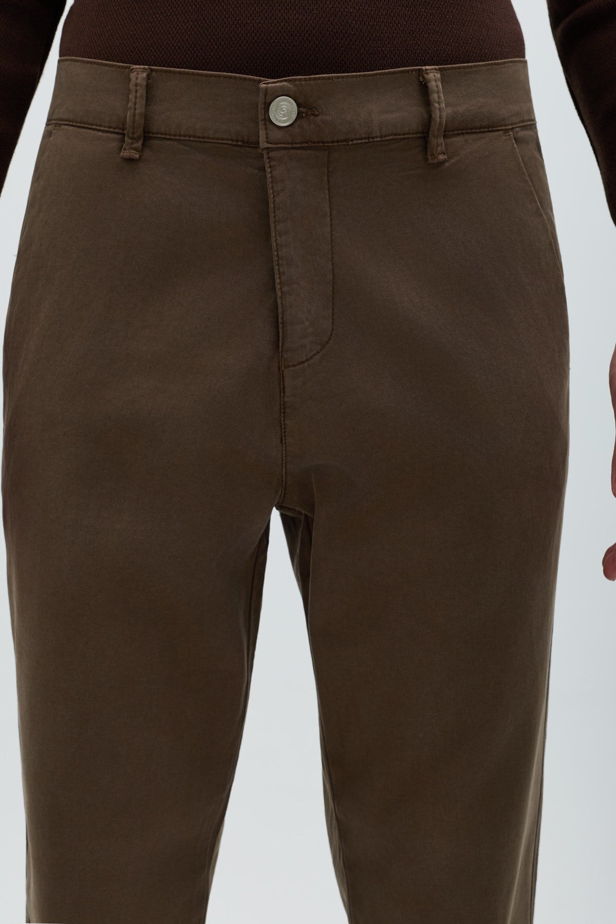 Orta Kahve Denim Regular Fit Erkek Pantolon