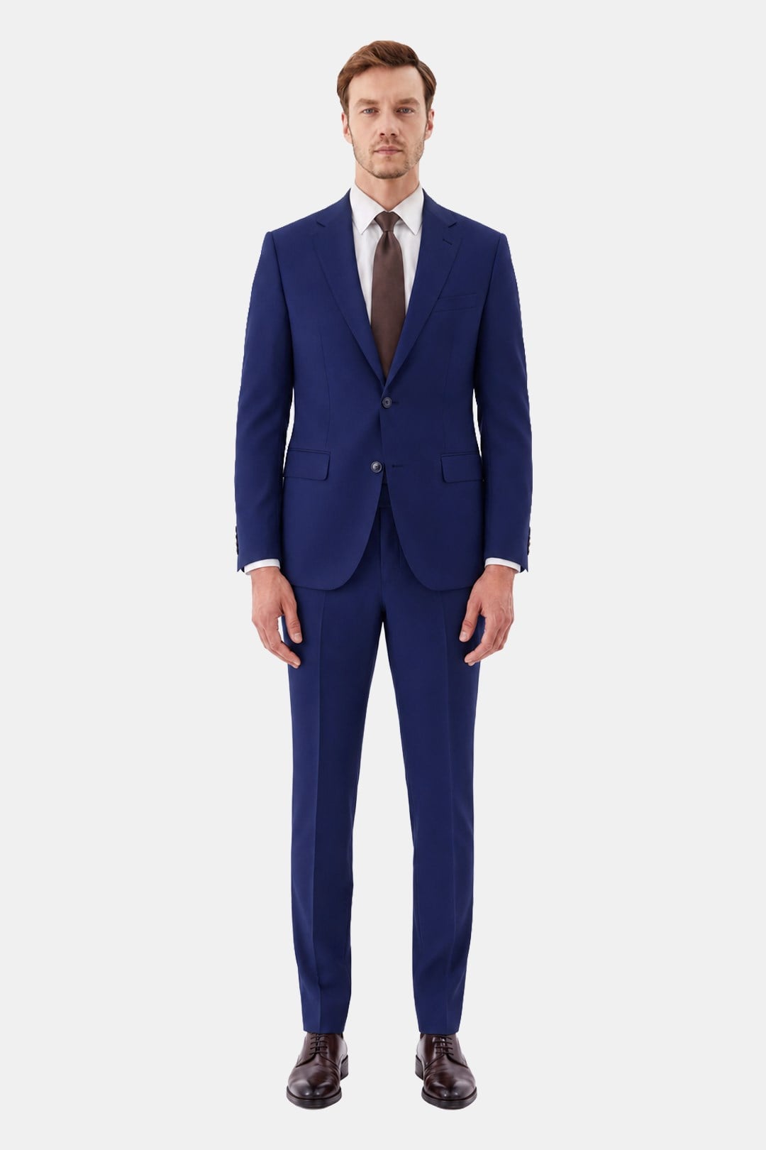 Parlement Slim Fit Düz Paça 6 Drop Mono Yaka Klasik Takım Elbise