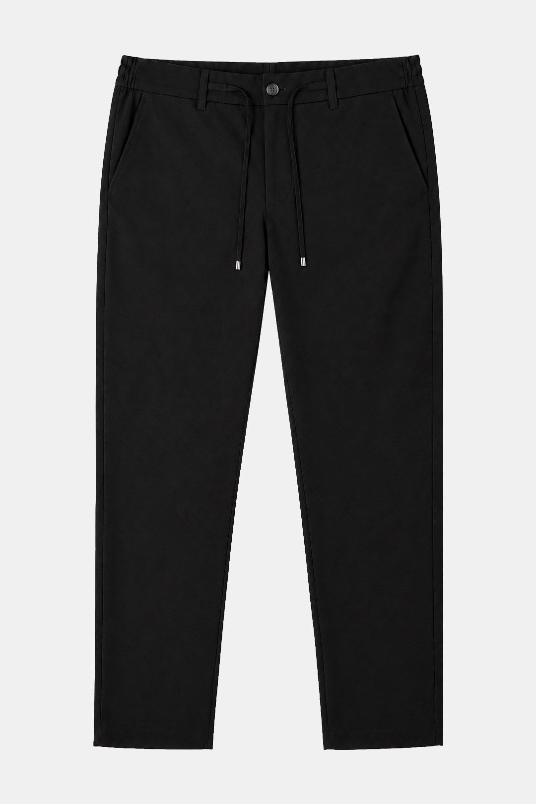 Siyah Dokulu Arka Lastikli Köprü Kemerli Bağcıklı Slim Fit Jogger Pantolon