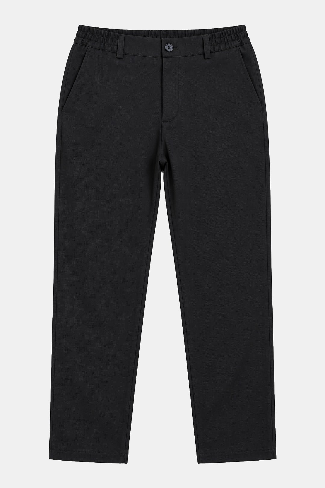 Siyah Fit Standart Kesim Beli Yarım Lastikli Jogger Pantolon