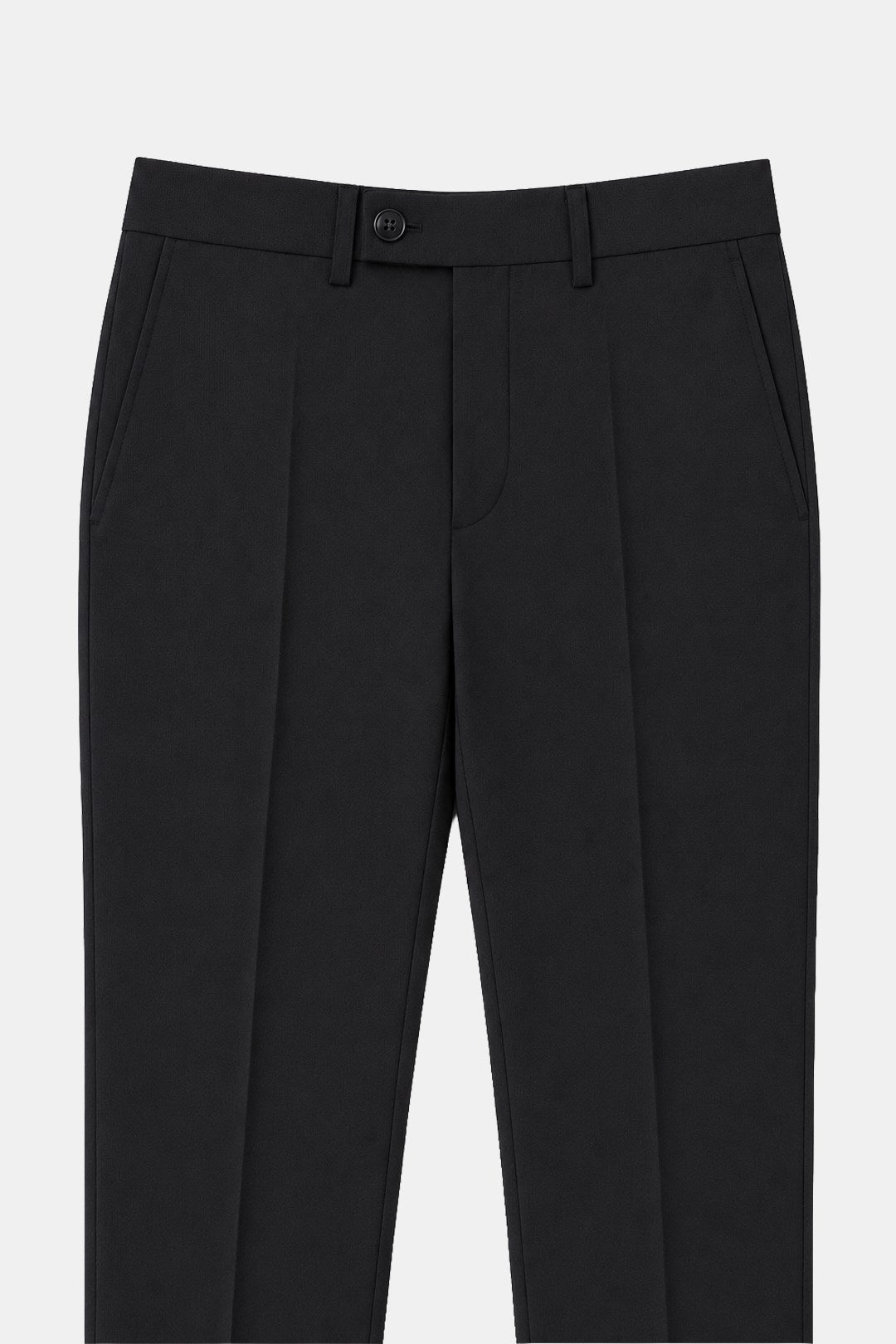 Siyah Slim Fit Düz Paça 6 Drop Mono Yaka Klasik Takım Elbise