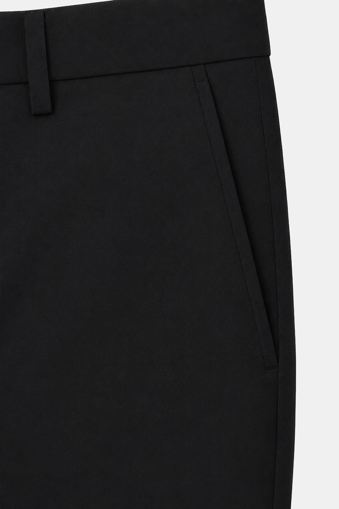 Siyah Slim Fit Düz Paça 6 Drop Mono Yaka Klasik Takım Elbise