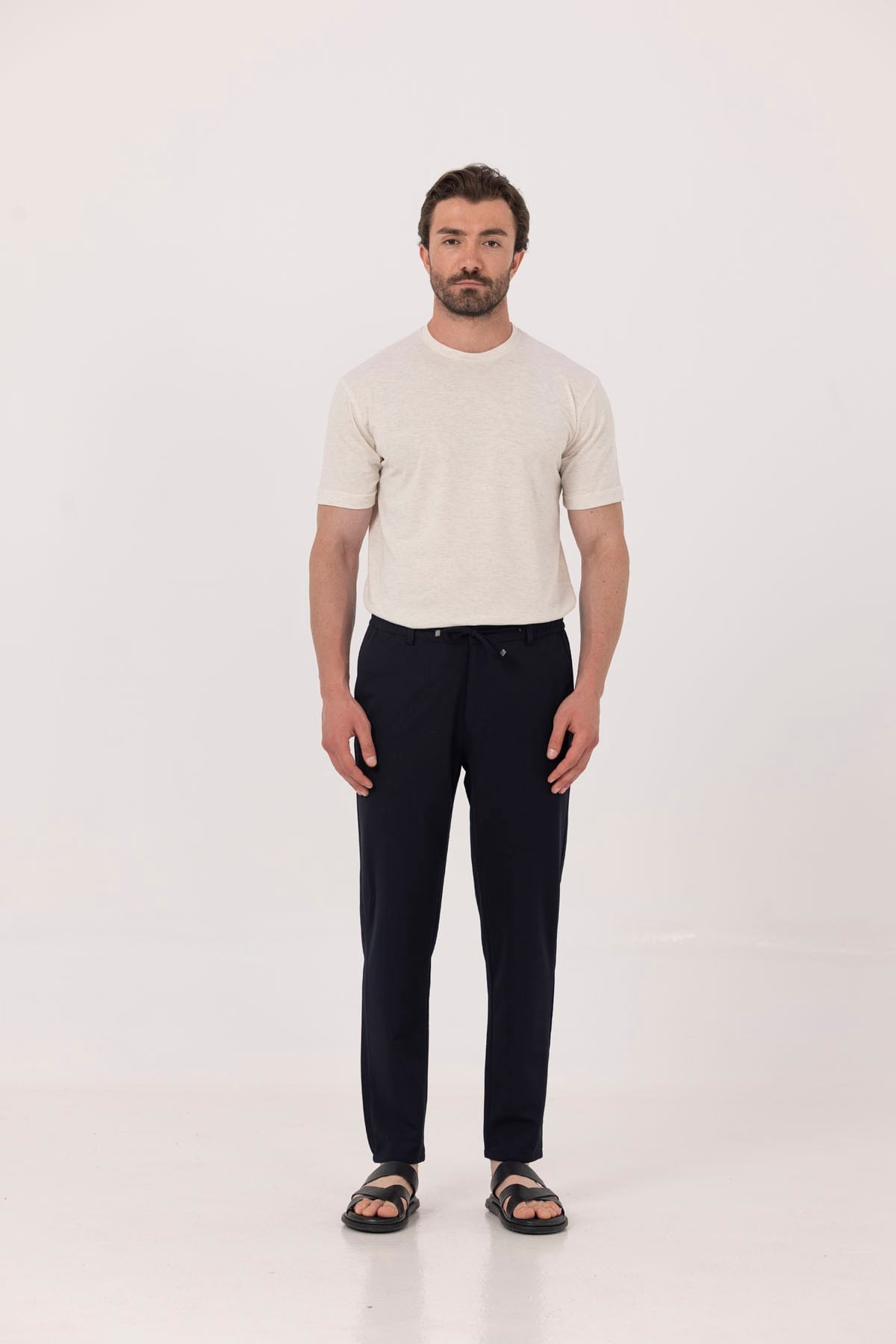 Sütlü Kahve %100 Pamuk Bisiklet Yaka Düz Renk Basic T-Shirt