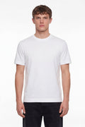 Beyaz %100 Pamuk Regular Fit Dokuma Bisiklet Yaka Basic T-Shirt