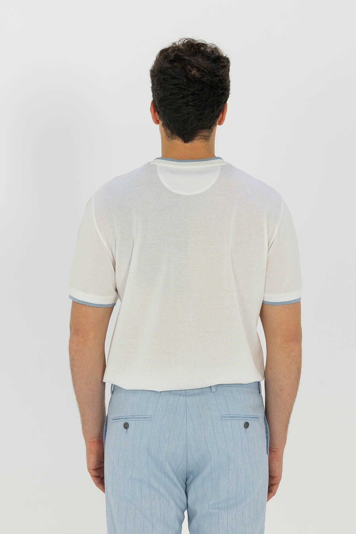 T-SHIRT Optik Beyaz-Mavi