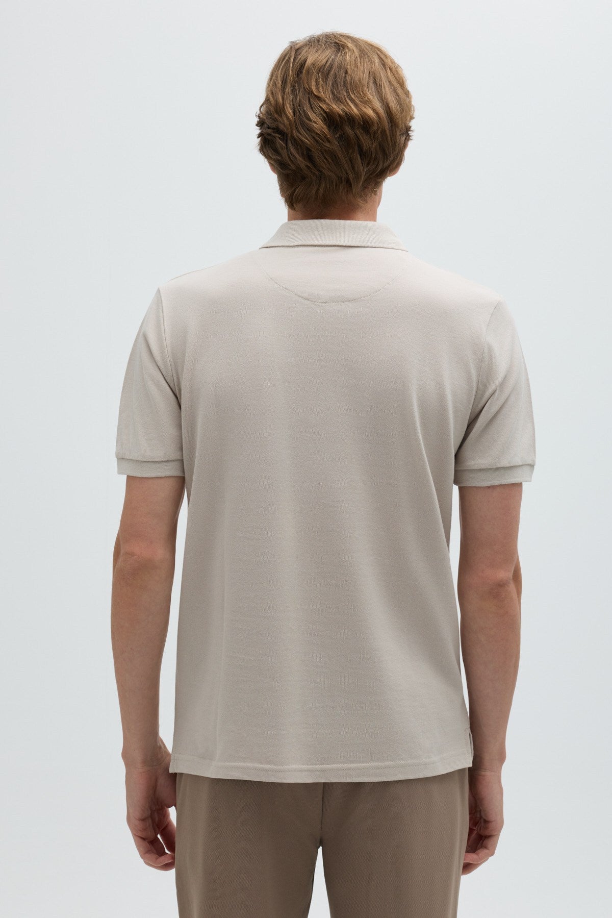 Taş %100 Pamuk Regular Fit Klasik Polo Yaka T-Shirt