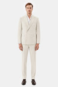 Stone Double-Breasted Suit