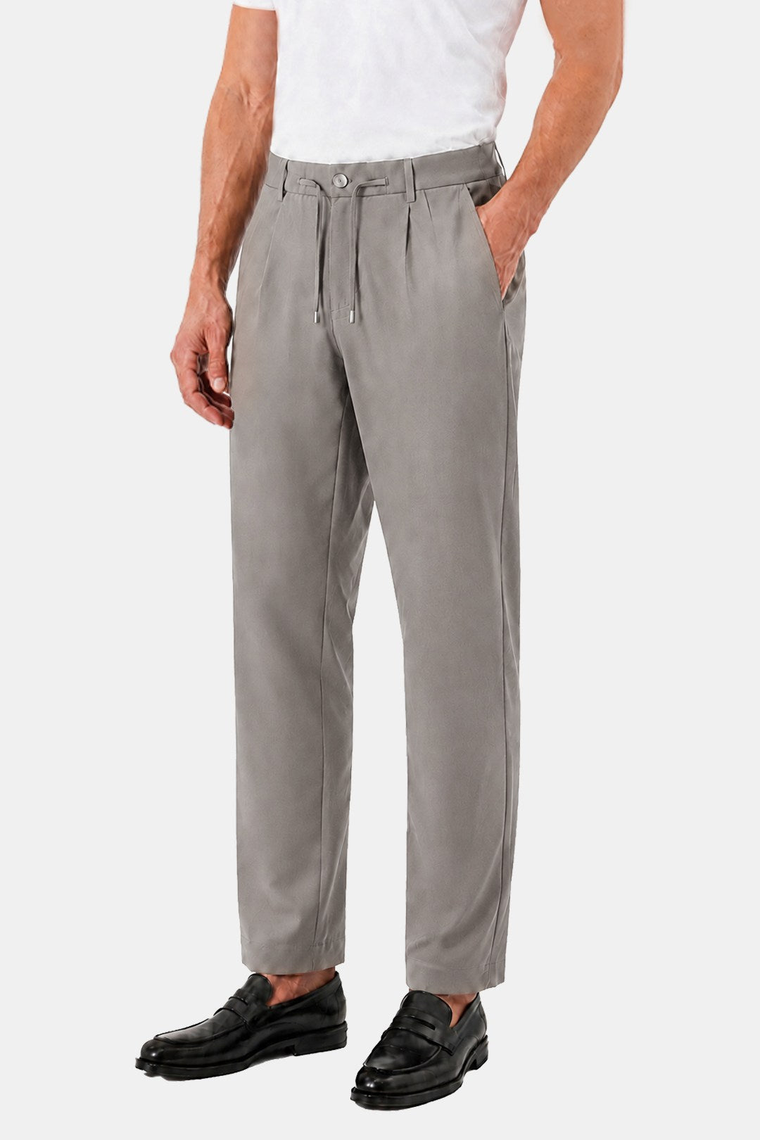 Vizon Slim Fit Bel Bağcıklı Paraşüt Pantolon