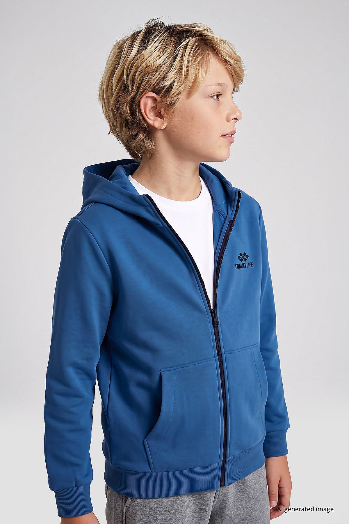 Saks Standart Kalıp Basic Erkek Çocuk Sweatshirt - 11336