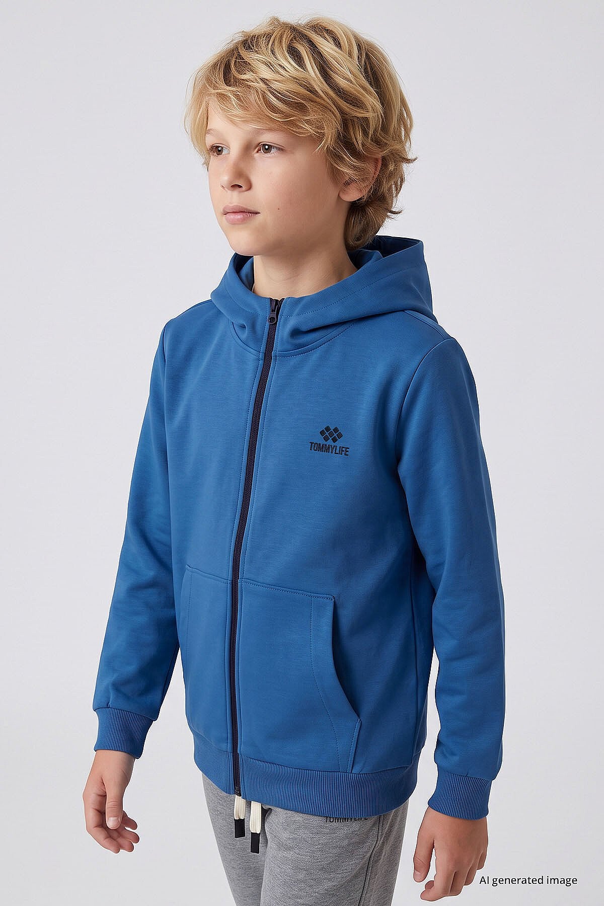 Saks Standart Kalıp Basic Erkek Çocuk Sweatshirt - 11336