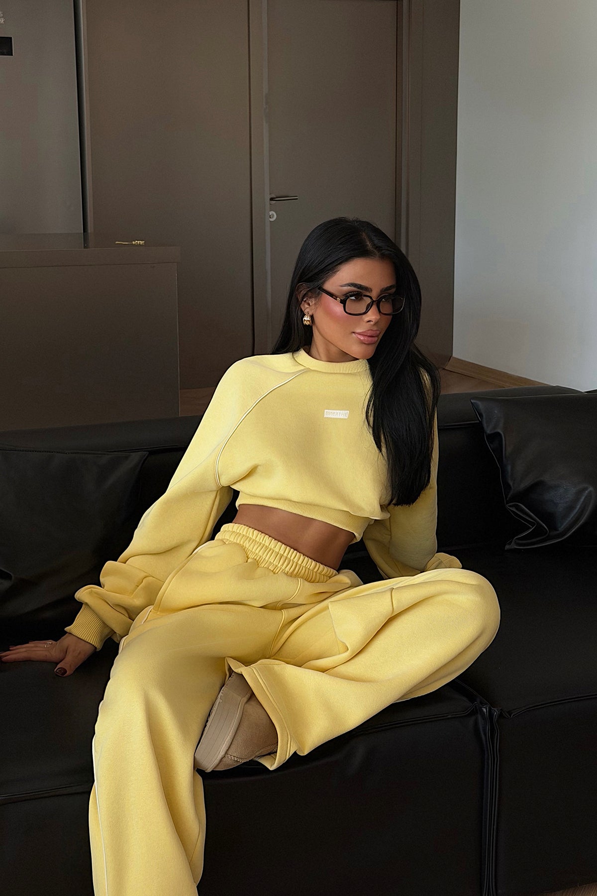 Sarı Breathe Eşofman Takımı ATE-3842