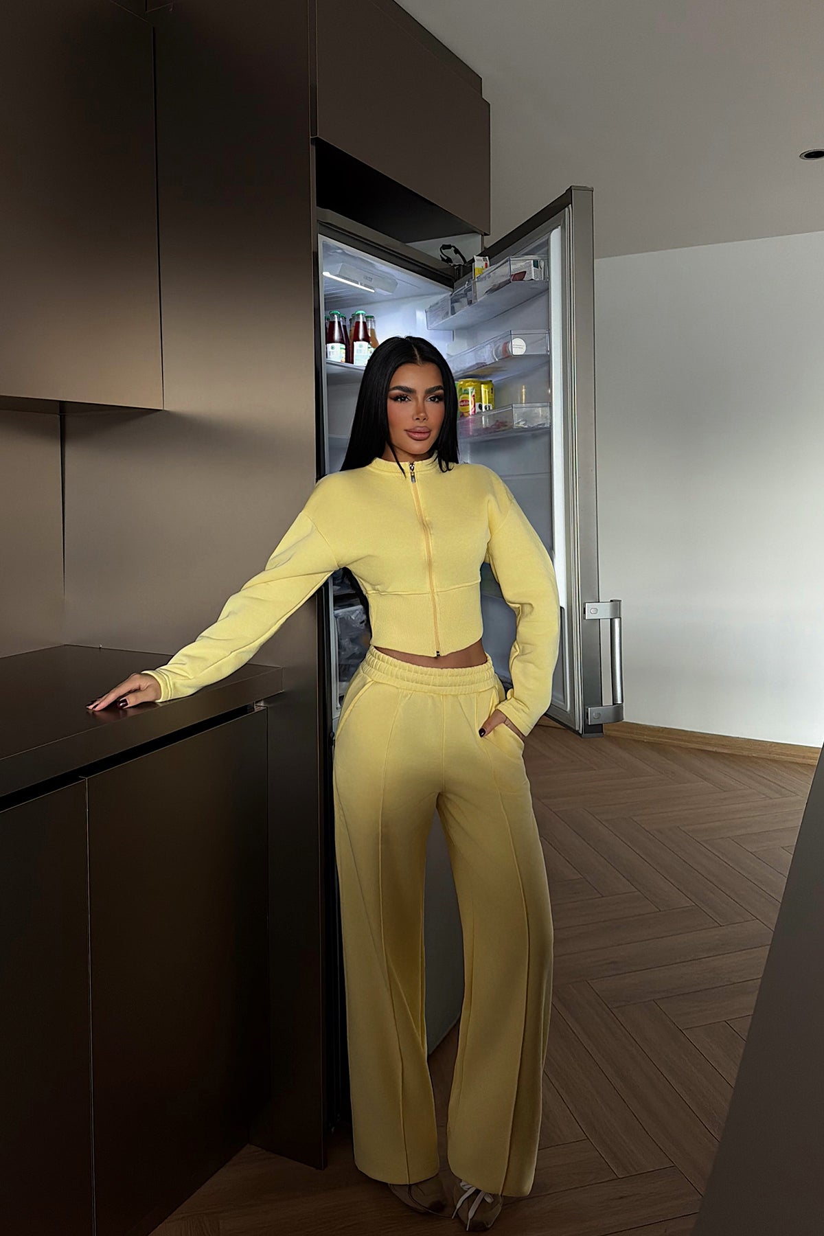 Sarı Doutzen Eşofman Takım ATE-4133