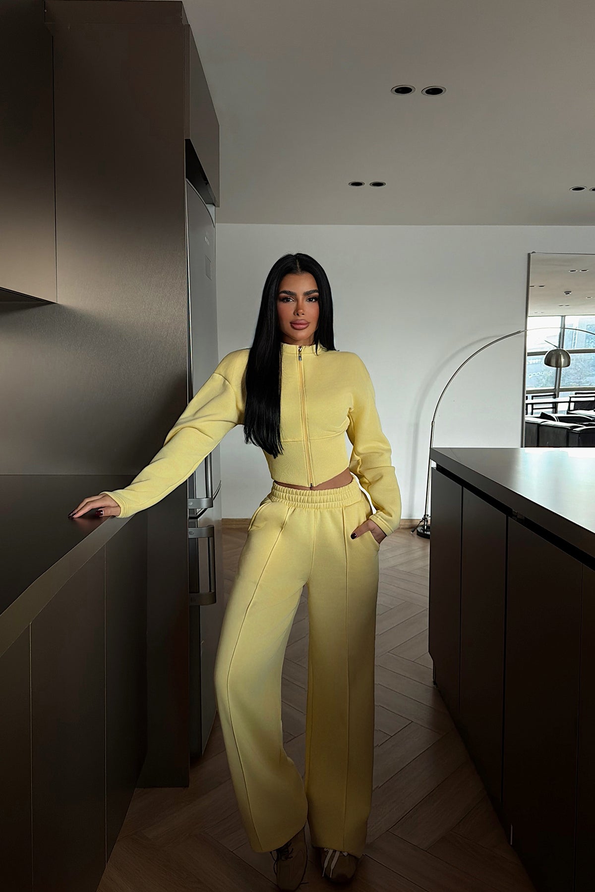 Sarı Doutzen Eşofman Takım ATE-4133