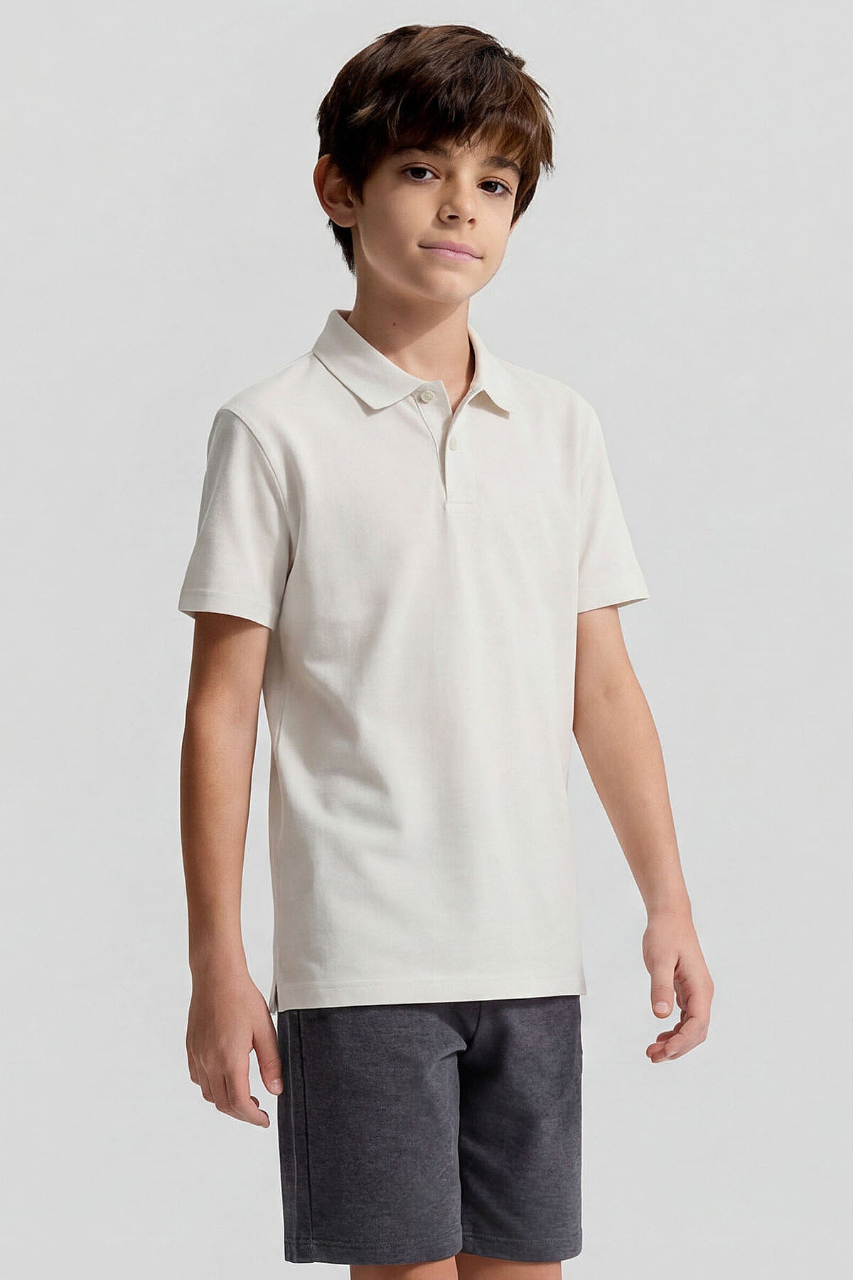 Standart Fit Basic Polo Yaka 5'li Paket Unisex Çocuk T-Shirt - 11330