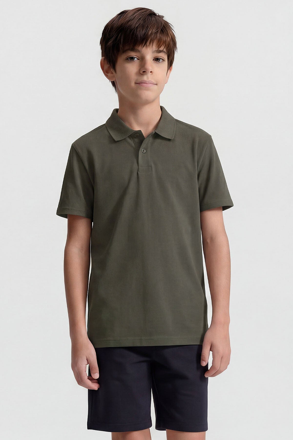 Standart Fit Basic Polo Yaka 5'li Paket Unisex Çocuk T-Shirt - 11330