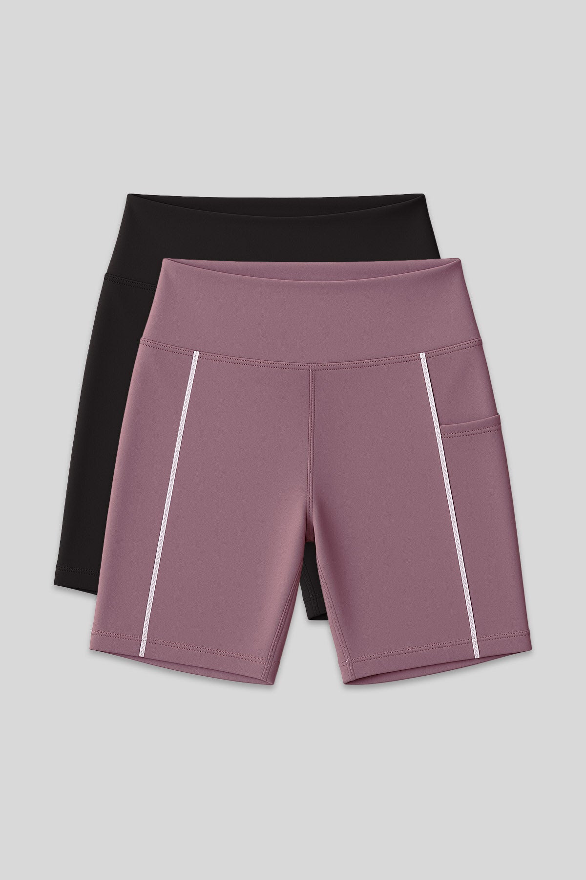 Standart Fit Basic 2'li Paket Siyah-Gül Kurusu Kız Çocuk Biker Tayt - 75189