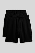 Comfort Fit 2-Pack Black Plus Size Men's Shorts - 81297