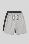 Standard Fit 2-Pack Dark Grey-Stone Men's Shorts - 81314