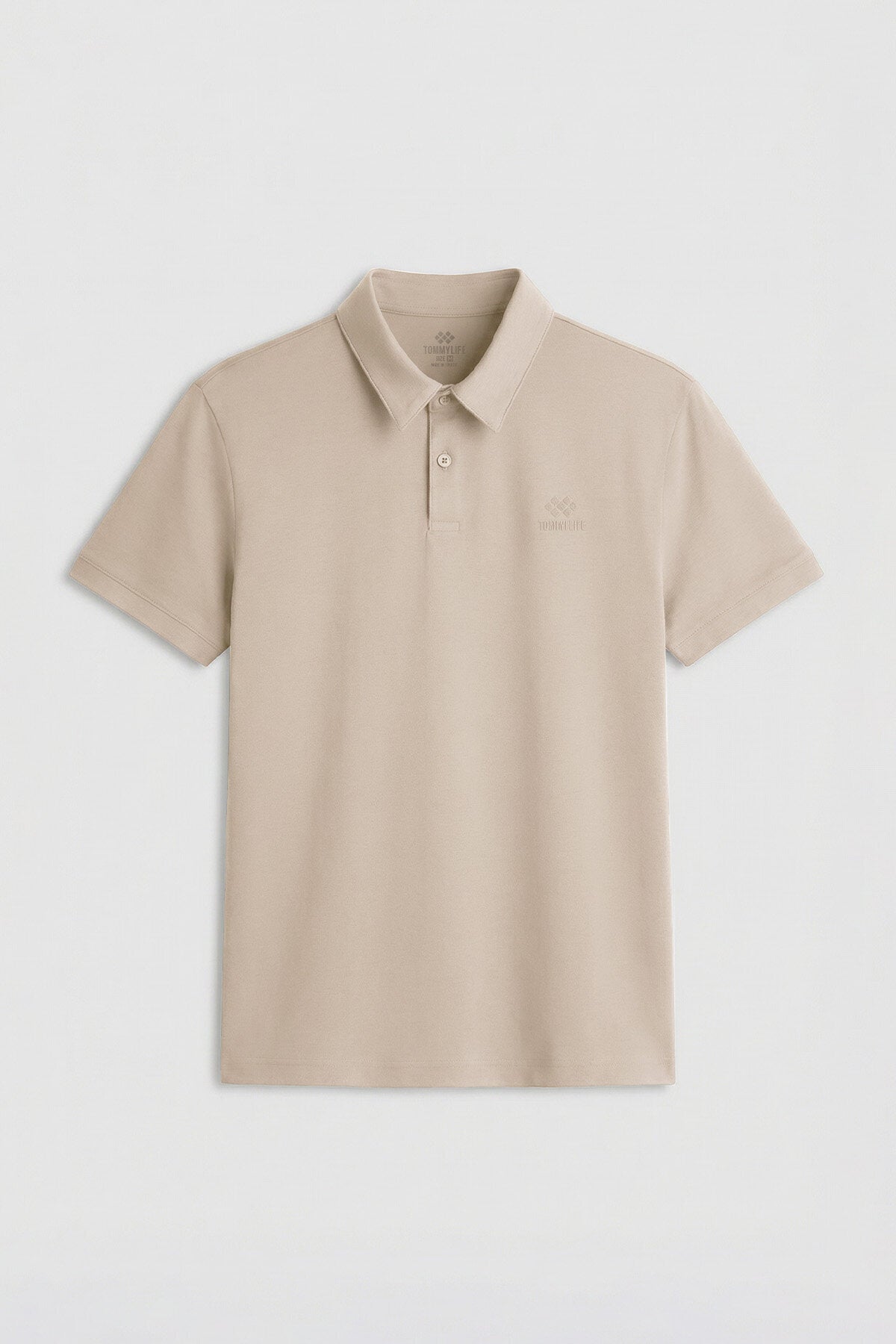 Standart Fit Basic Polo Yaka 2'li Paket Antrasit-Bej Erkek T-Shirt - 87748