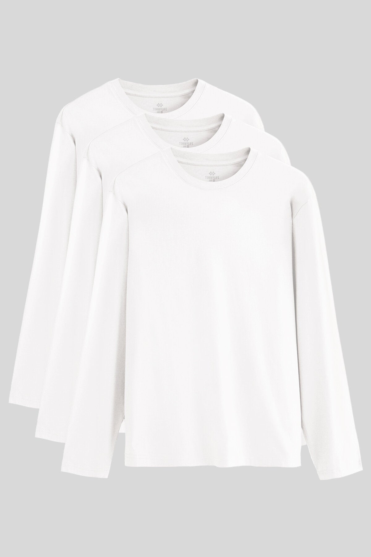 Standart Fit Basic O Yaka  3'lü Paket Beyaz Erkek T-Shirt  87997