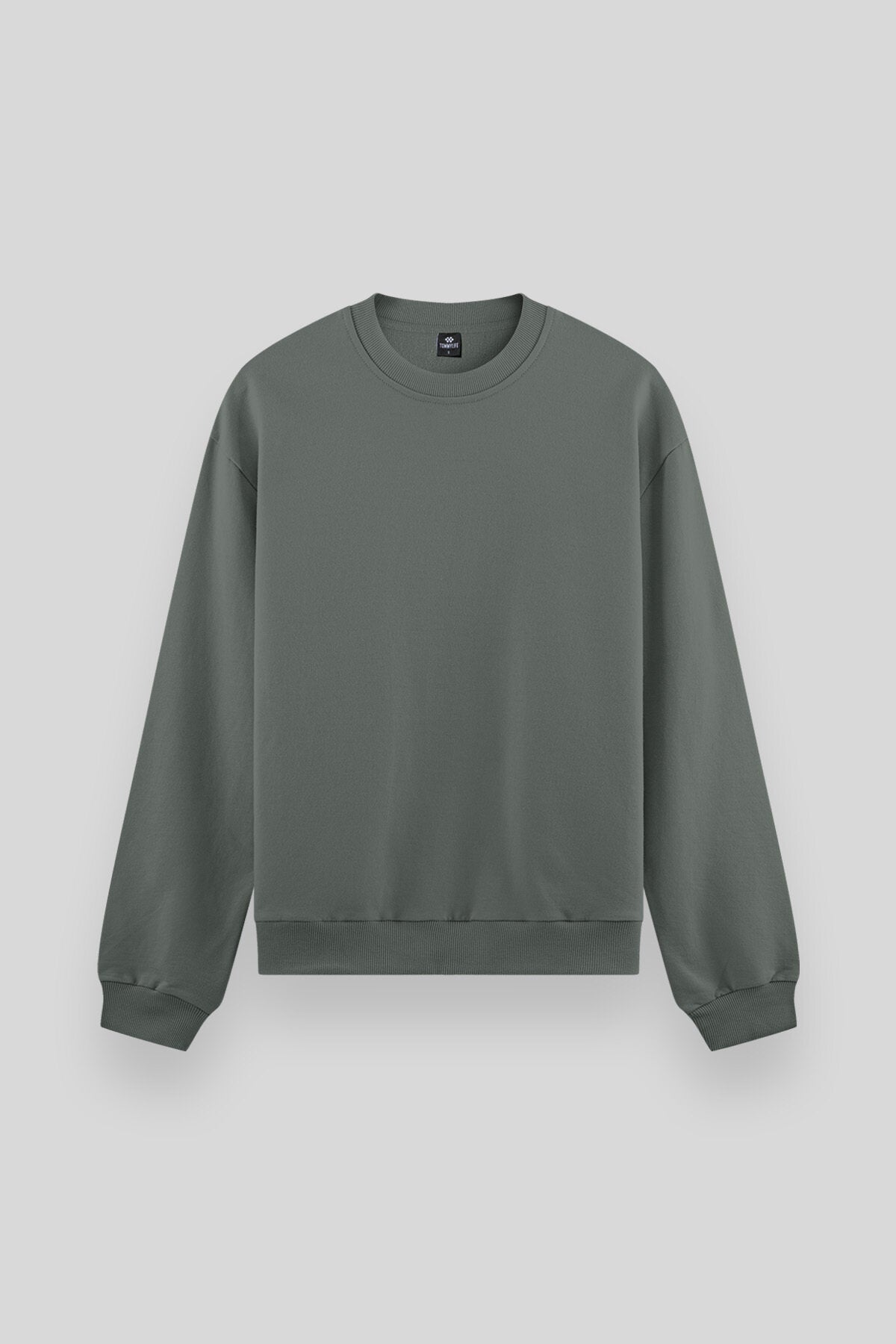 Rahat Form Basic O Yaka 2'li Paket Bej-Çağla Erkek Sweatshirt - 88053
