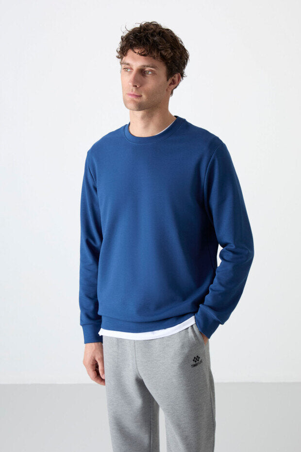 Rahat Form Basic O Yaka 2'li Paket Ekru-Parlament Erkek Sweatshirt - 88053
